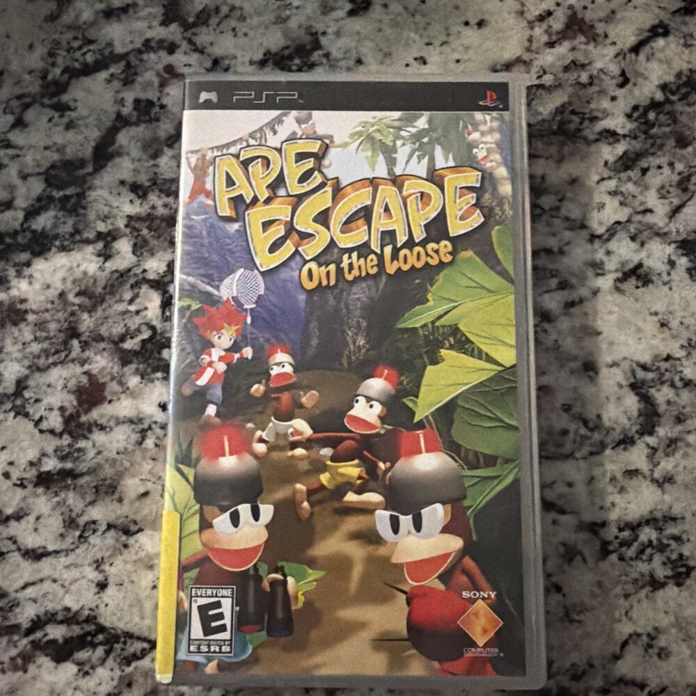 CASE & MANUAL ONLY Ape Escape On the Loose Sony PSP 2005 NO GAME DISC